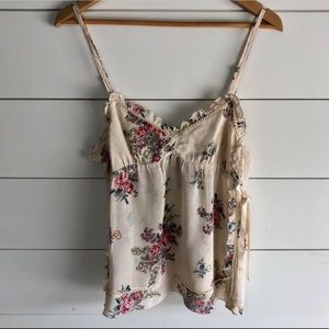 GUESS JEANS Sheer Floral Tank Top Size Large